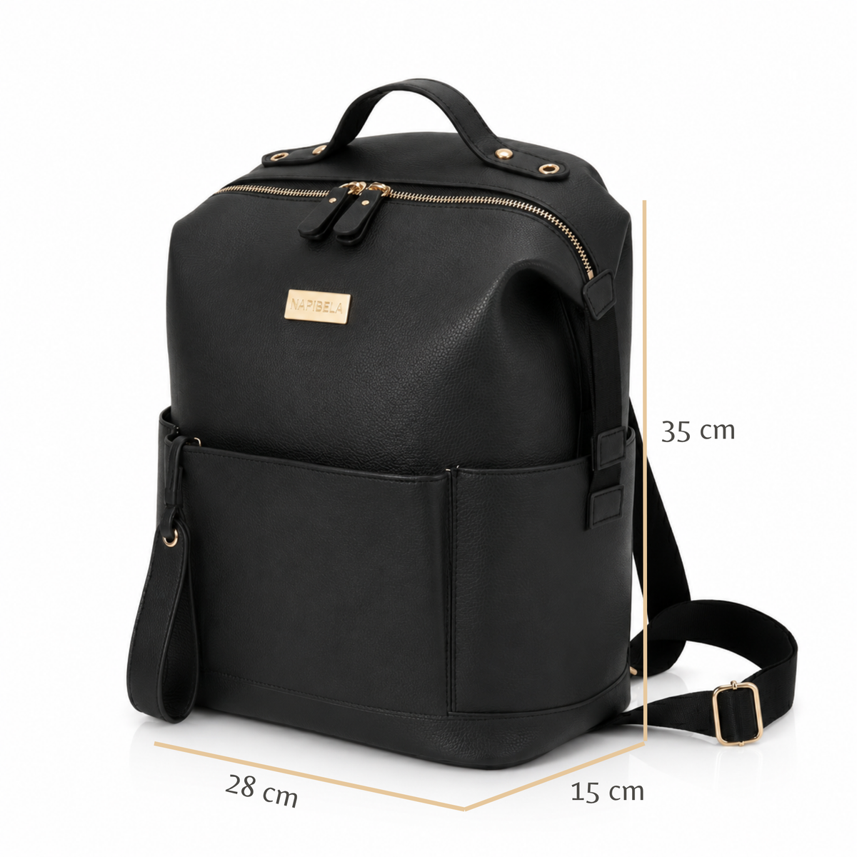 Mochila Pañalera Negra + KIT completo