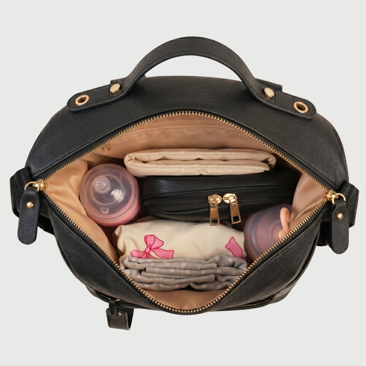 Mochila Pañalera  Negra + Mudador