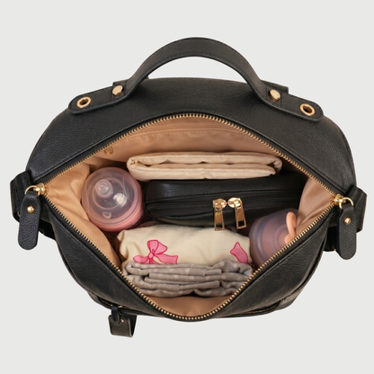 Mochila Pañalera  Negra + Mudador